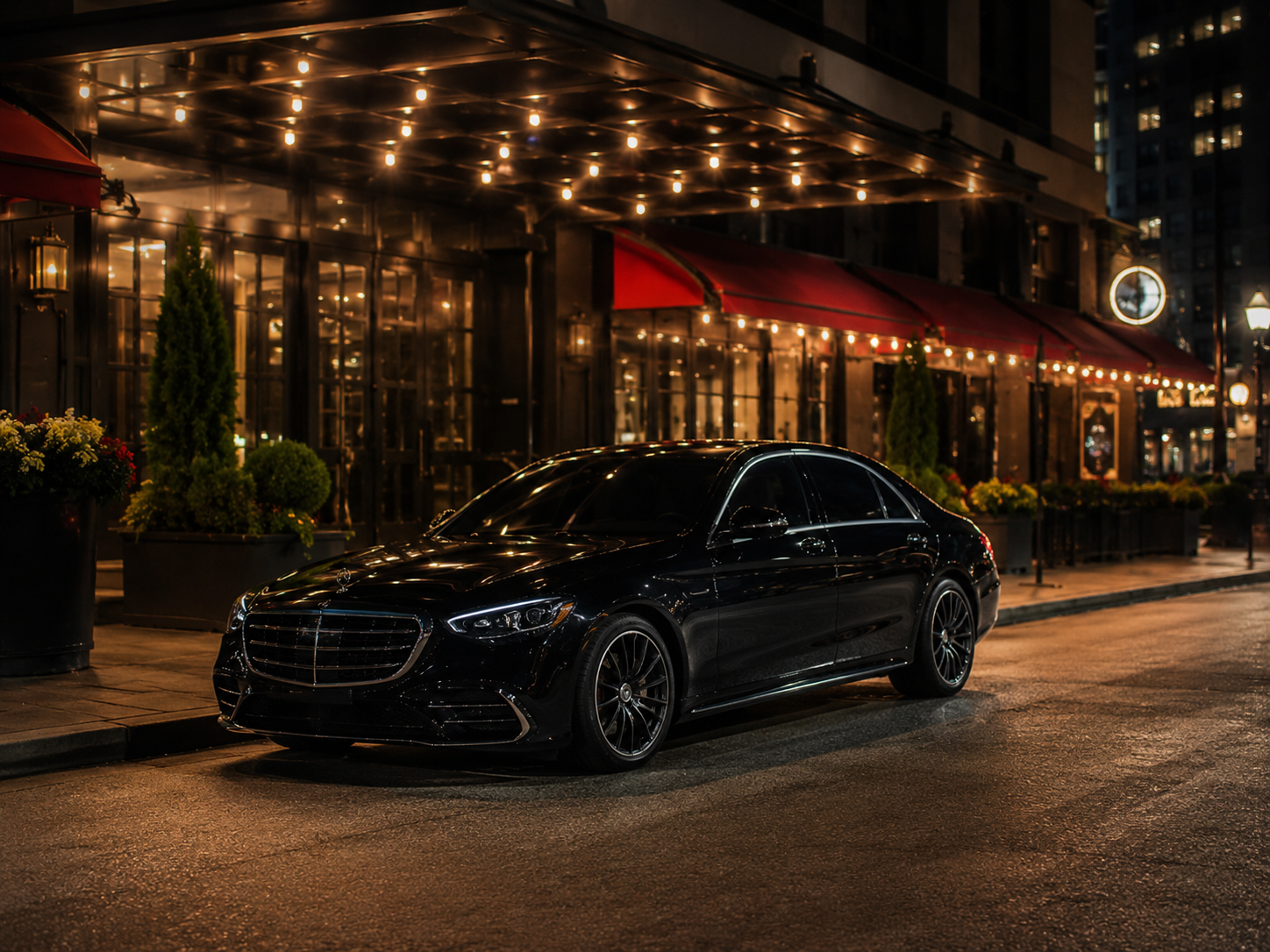 Mercedes-Benz S-Class style First Class chauffeur vehicle